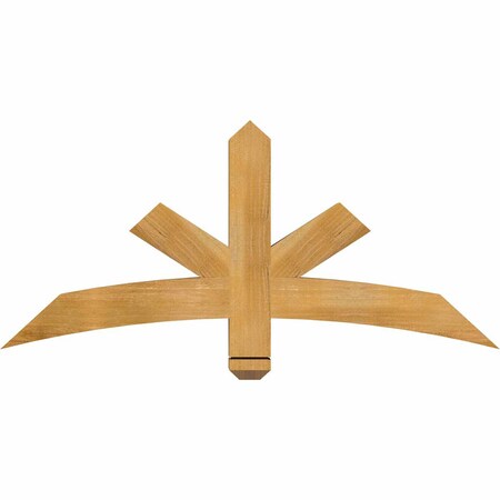 Ekena Millwork Alberta Rough Sawn Timber Gable Bracket, Western Red Cedar, 48"W x 22"H x 4"D x 4"F, 11/12 Pitch GBW048X22X0404ALB00RWR